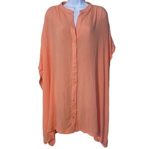 Peyton & Parker Coral Blouse Dress Swimsuit Cover-up